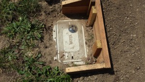 The new meter boxes are made of a composite material. This meter has been 'disguised' by the home owner.